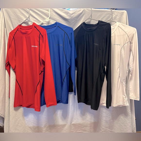Devops Thermal Long Sleeve Compression Shirts 2 for $10 - Picture 2 of 11